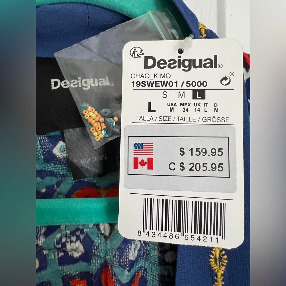 Desigual Women's Kimo Fringed Light Jacket NWT - Picture 9 of 10